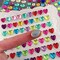 Elwish 365pcs Round Jewels Stickers Gem Stickers Rhinestone for Crafts Sticker Gems Self Adhesive Bling Jewels, multicolored